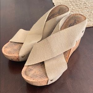 Lucky Brand cork wedges